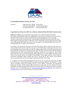 Press Release 1/30/2015 - Long Island Association for AIDS Care, Inc.