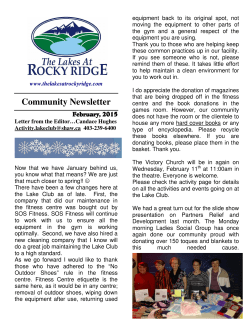 The Lakes at Rocky Ridge News Letter in PDF