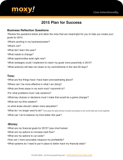 2015 Plan for Success