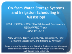 On-farm Water Storage Systems and Irrigation Scheduling in