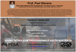 Prof. Paul Stevens - Society of Petroleum Engineers, South Australia
