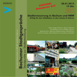 Bochumer Stadtgespräche Standpunkte zur Stadtentwicklung
