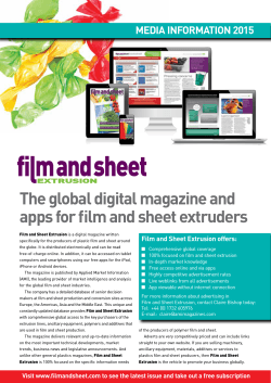 Media pack - Film and Sheet Extrusion