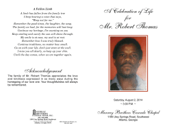 Mr. Robert Thomas - Murray Brothers Funeral Home