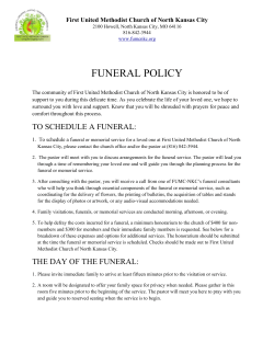 funeral policy - First United Methodist Church of North Kansas City