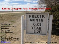 Kansas Droughts: Past, Present and Future