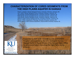 characterization of cored sediments from the high plains aquifer in