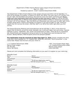 Registration Form - Marine Corps League Department Of West Virginia