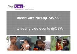 #MenCarePlus@CSW58! Interesting side events @CSW