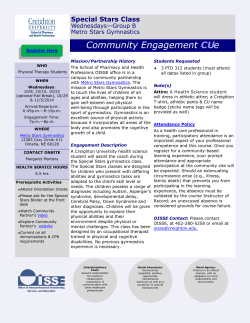 Community Engagement CUe - School of Pharmacy and Health