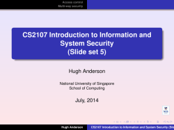 CS2107 Introduction to Information and System Security