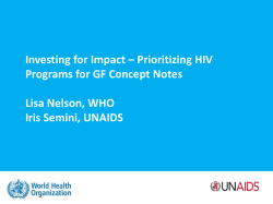 Investing for Impact – Prioritizing HIV Programs for GF Concept