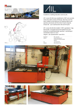 Installed to a welding education center by AIL. Alf