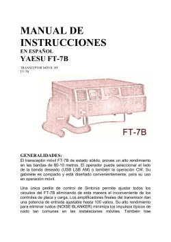 manual de instrucciones en español yaesu ft-7b