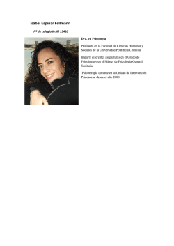 Isabel Espinar Fellmann - Universidad Pontificia Comillas