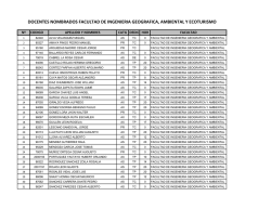 docentes nombrados facultad de ingenieria geografica, ambiental y