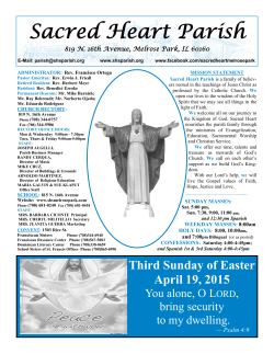 April 19, 2015 - Sacred Heart Parish
