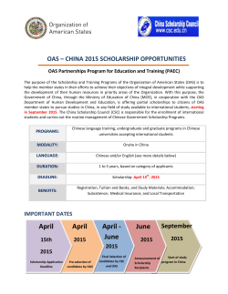 Announcement OAS-China 2015 - Organization of American States