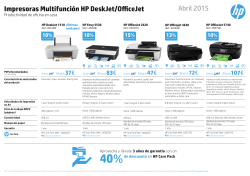 Impresoras Multifunción HP DeskJet/OfficeJet Abril 2015