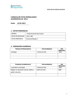 CURRICULUM VITAE NORMALIZADO