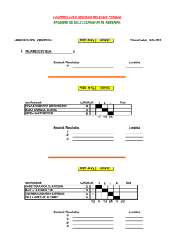 PRUEBAS SELECCION INFANTIL SORTEO 2015