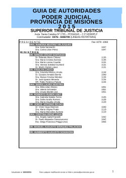 ministerio público - Poder Judicial de la Provincia de Misiones