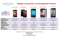 Bajada de precios en Smartphone Primux