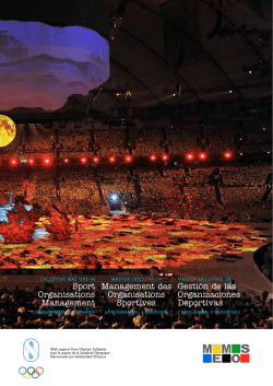 Sport Organisations Management Management des Organisations