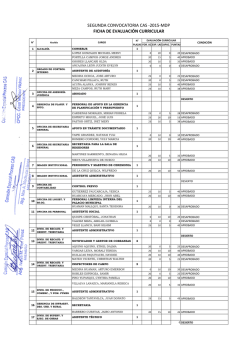 ficha de evaluaci&oacute;n curricular segunda convocatoria cas -2015-mdp
