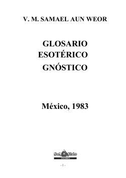 GLOSARIO ESOT&Eacute;RICO GN&Oacute;STICO M&eacute;xico, 1983