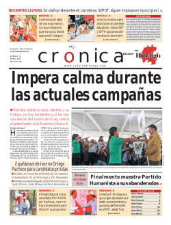 edición 18 abril 2015 - La Crónica de Hoy en Hidalgo