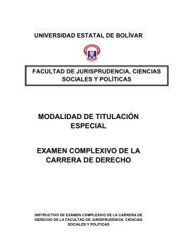 instrutivo de examen complexivo - Universidad Estatal de Bolívar