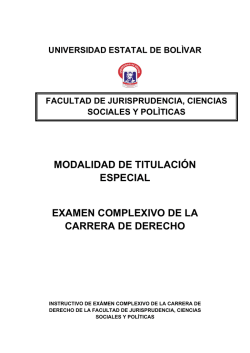 instrutivo de examen complexivo - Universidad Estatal de Bol&iacute;var