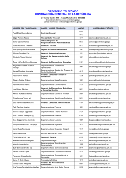 Directorio de los Funcionarios CGR