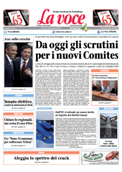 18 APRILE 2015 - La Voce d`Italia