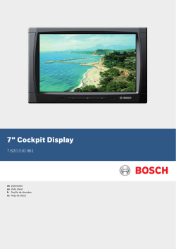 7" Cockpit Display - Bosch Mobility Solutions