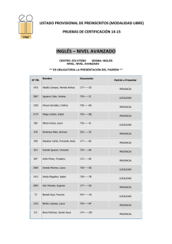 INGL&Eacute;S &ndash; NIVEL AVANZADO