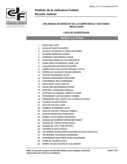 Lista de acreditados - Instituto de la Judicatura Federal