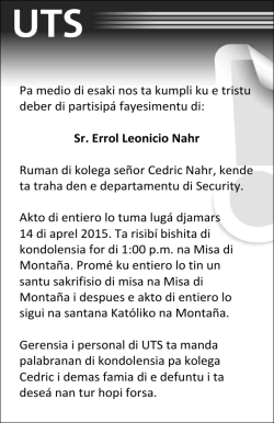Sr. Errol Leonicio Nahr Ruman di kolega señor C