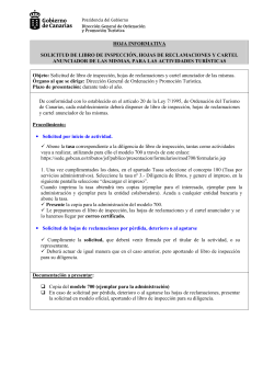 Hoja Informativa - Gobierno de Canarias