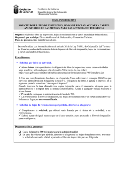 Hoja Informativa - Gobierno de Canarias