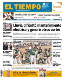 Lluvia dificultó mantenimiento eléctrico y generó otros
