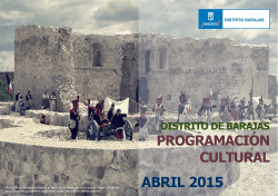 Programación cultural Distrito de Barajas. Abril 2015