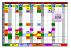 Horarios Actividades Dirigidas