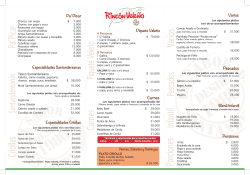 Men&uacute; Completo - Restaurante T&iacute;pico Rinc&oacute;n Vele&ntilde;o &ndash; Tena