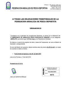 CONVOCATORIA CEBADOR 2015