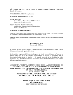 L E Y   N&uacute;mero 589 DE TR&Aacute;NSITO Y