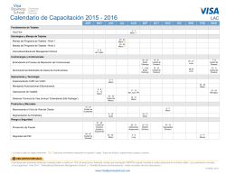 Calendario de Capacitación 2015 - 2016