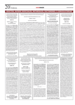 edictos, avisos judiciales, notariales, dictámenes y convocatorias