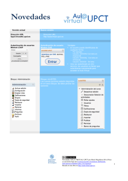 Novedades - Aul@ Virtual UPCT